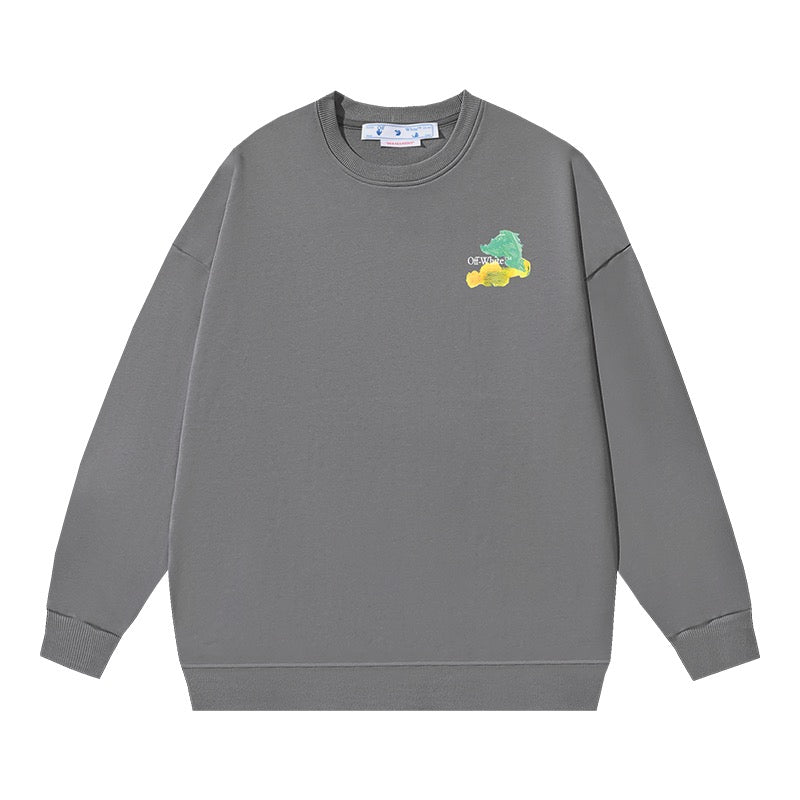 Graues, weißes und schwarzes Sweatshirt