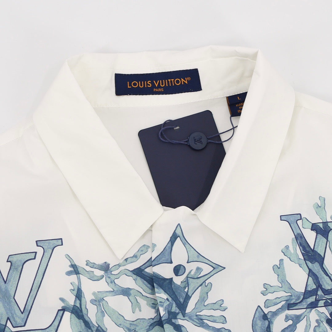 White and Blue Shirt - Size M
