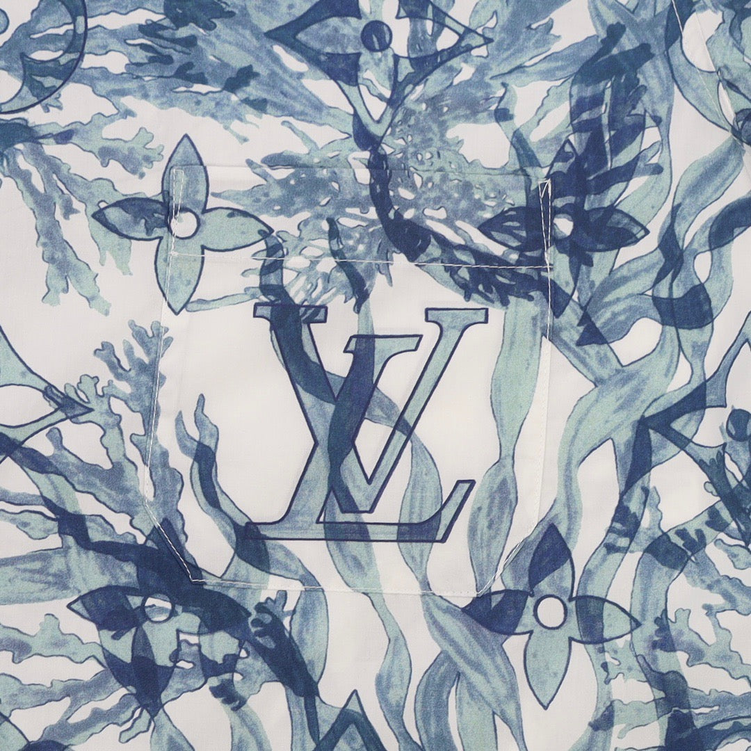 White and Blue Shirt - Size M