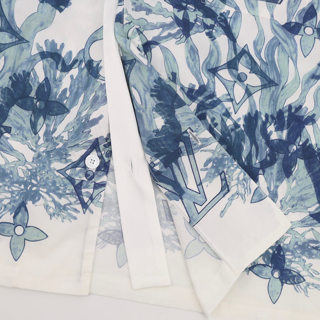 White and Blue Shirt - Size M