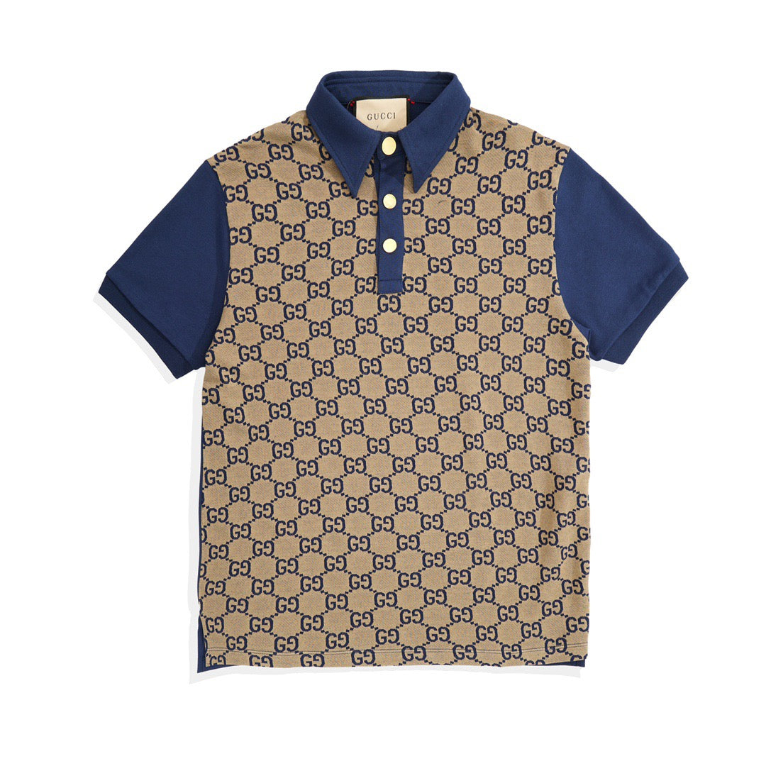 Blue brown Polo - FashionHype.xyz