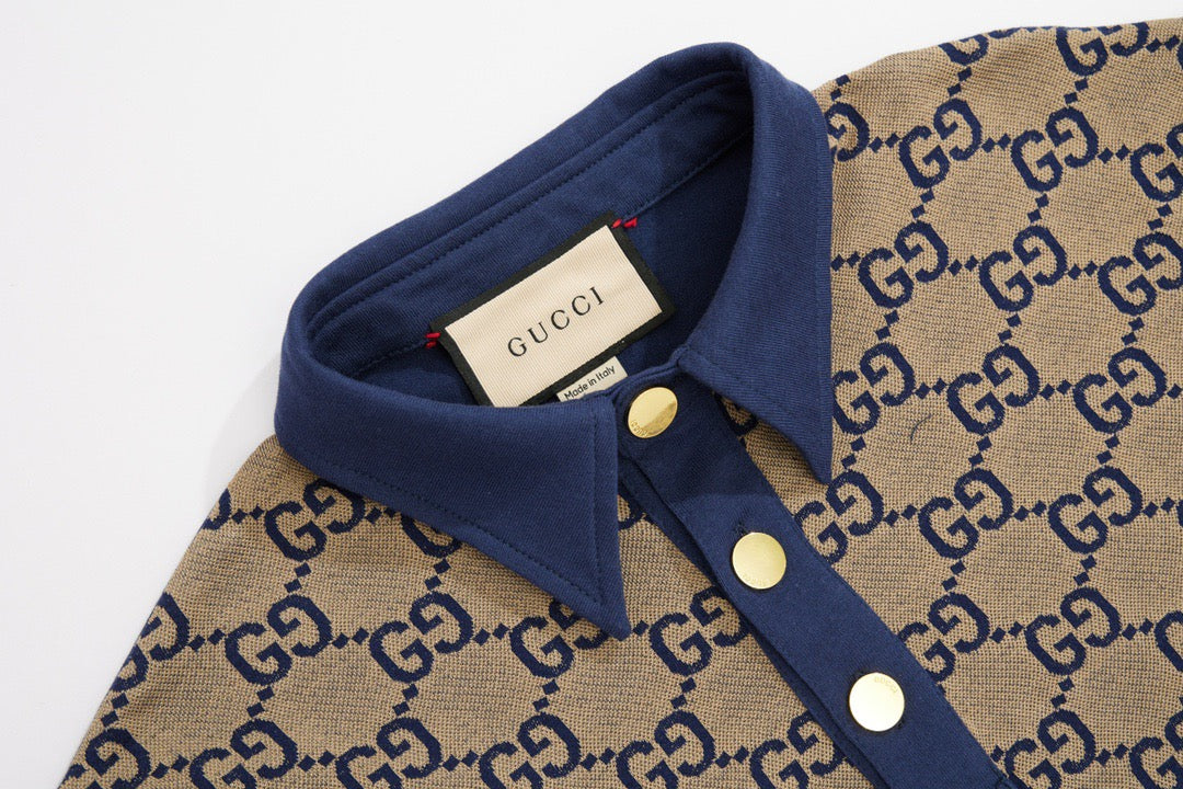 Blue brown Polo - FashionHype.xyz