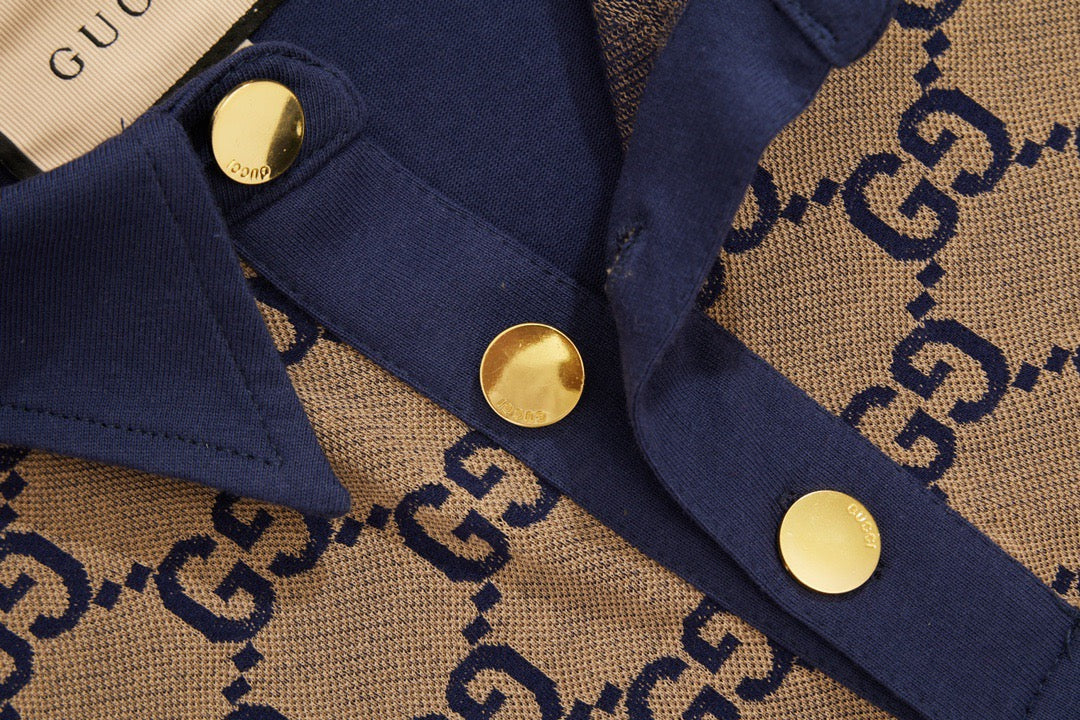 Blue brown Polo - FashionHype.xyz
