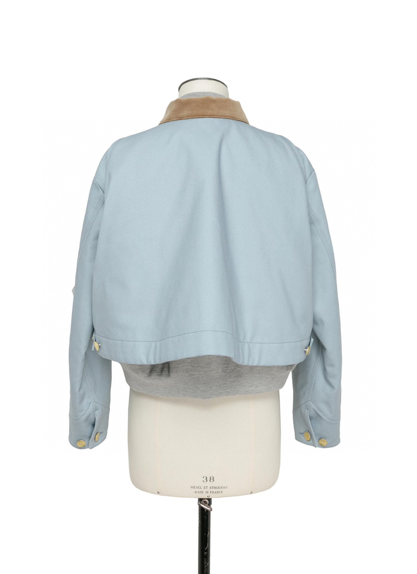 Jacke in Schwarz, Khaki und Hellblau
