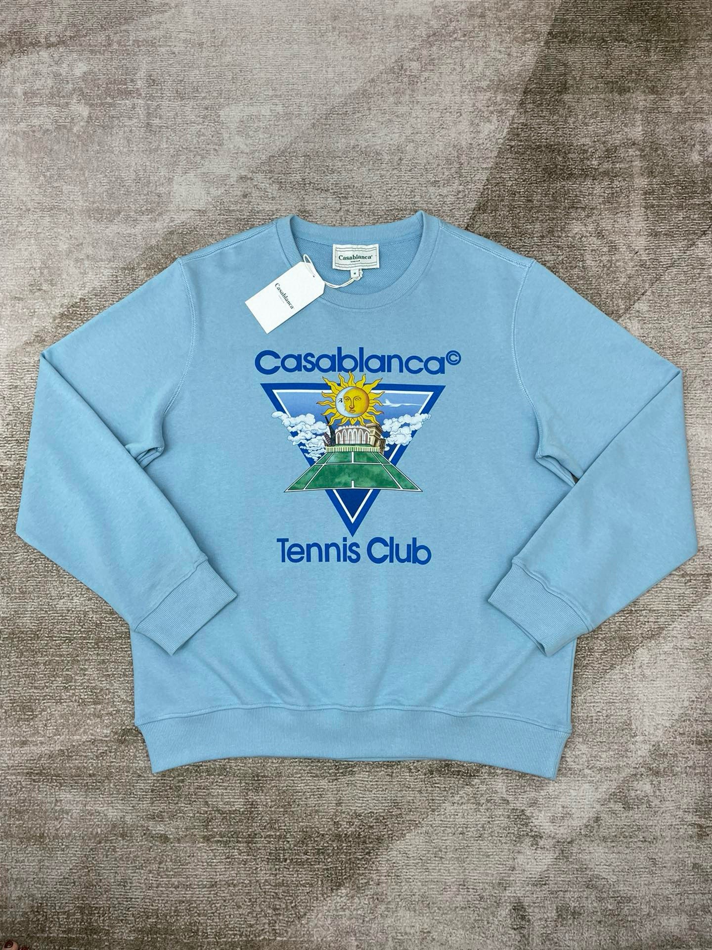 Sweatshirt in Himmelblau und Hellrosa