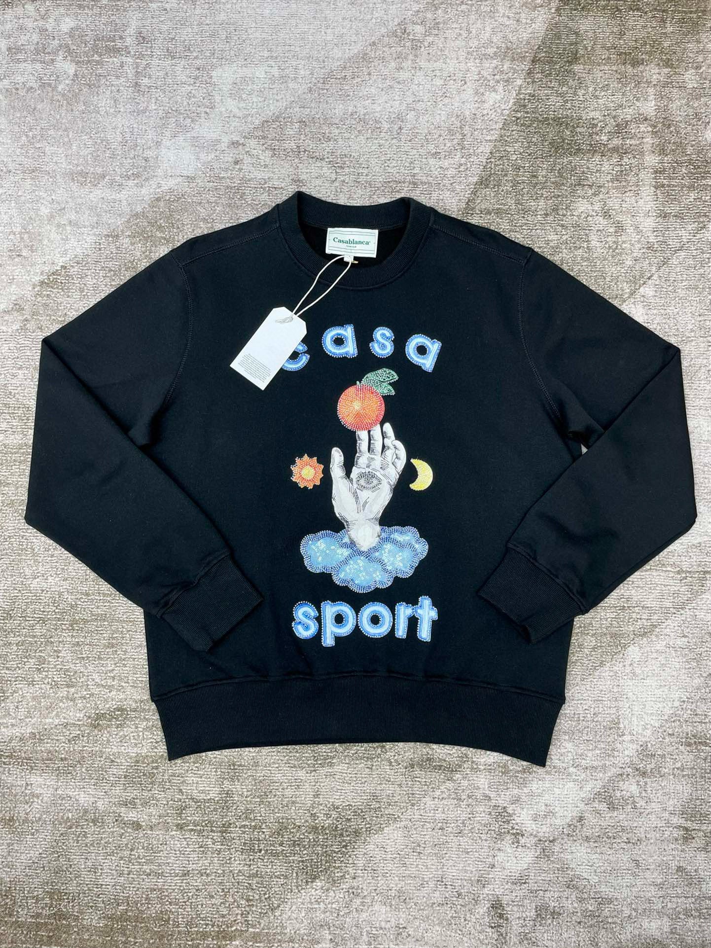 Schwarz-weißes Sweatshirt