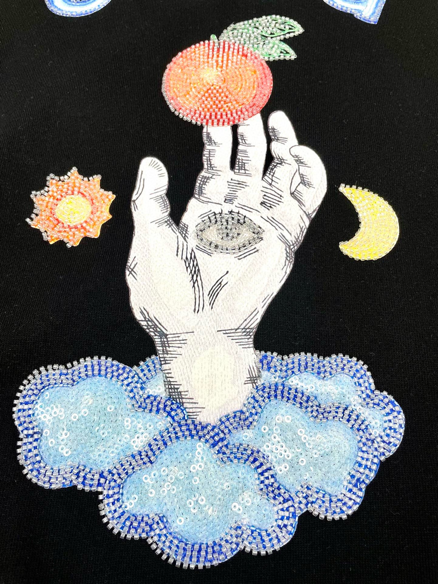 Schwarz-weißes Sweatshirt