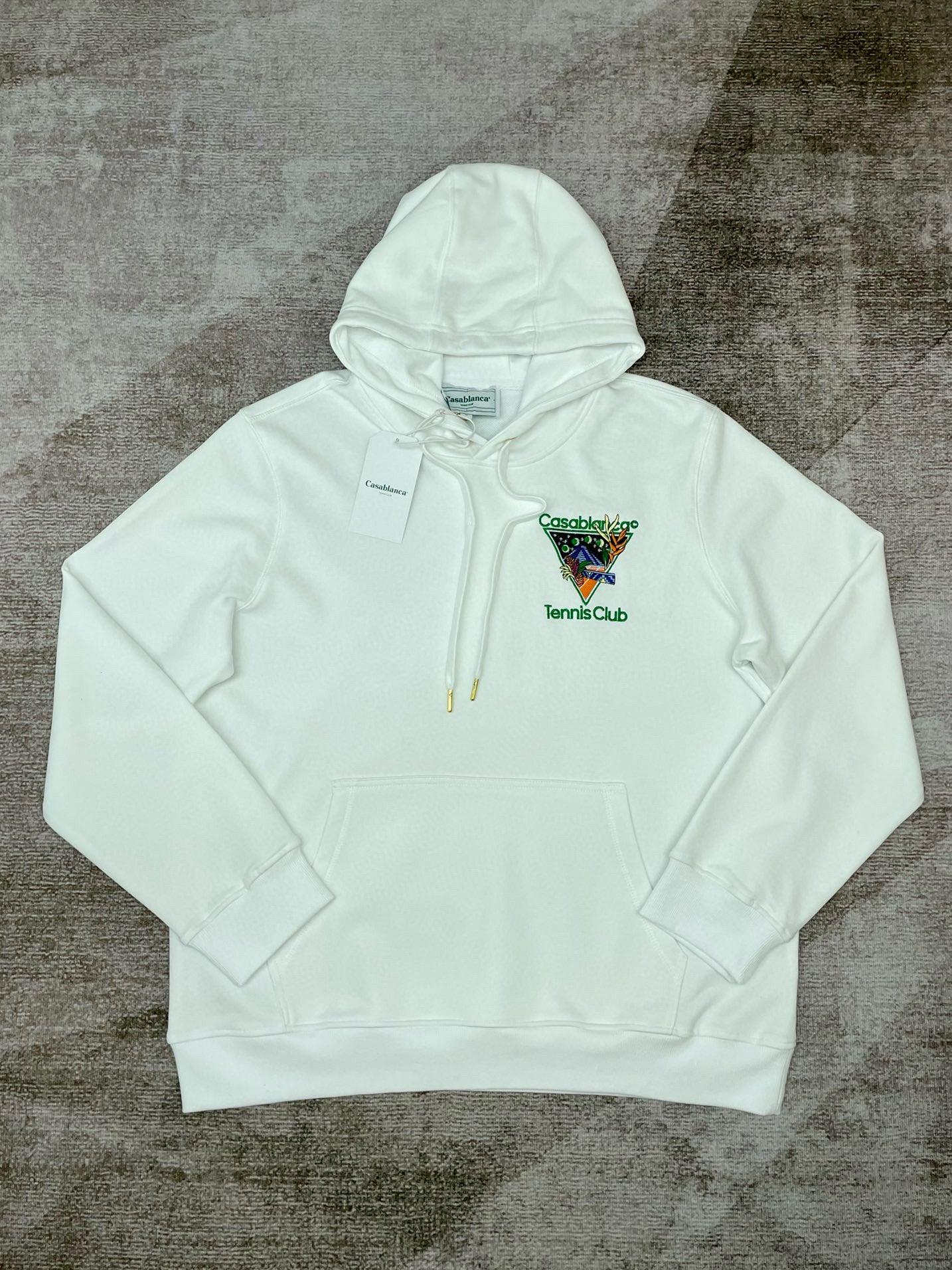 Weiß Schwarz Hoodie - Größe M
