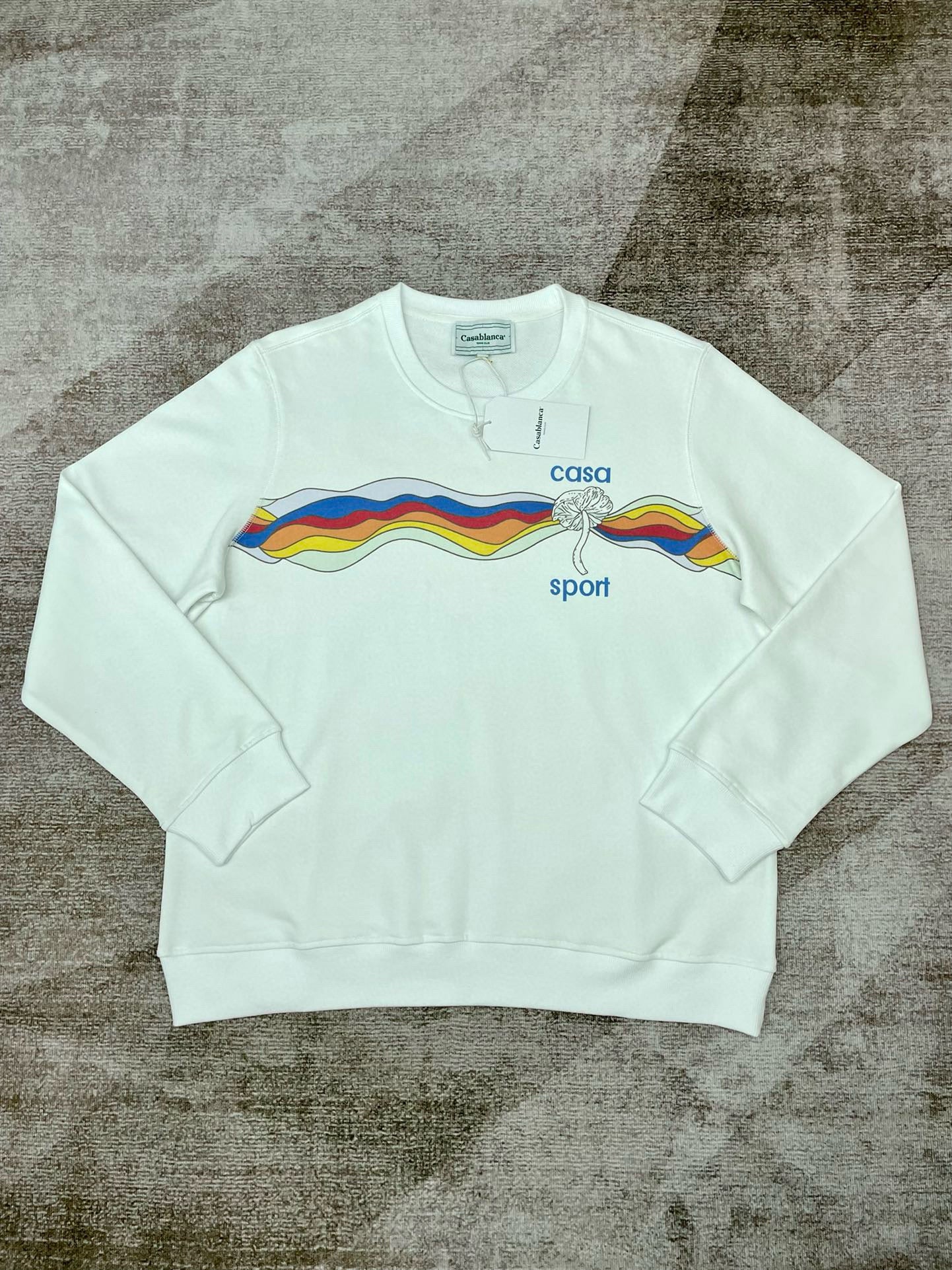 Weißes Sweatshirt