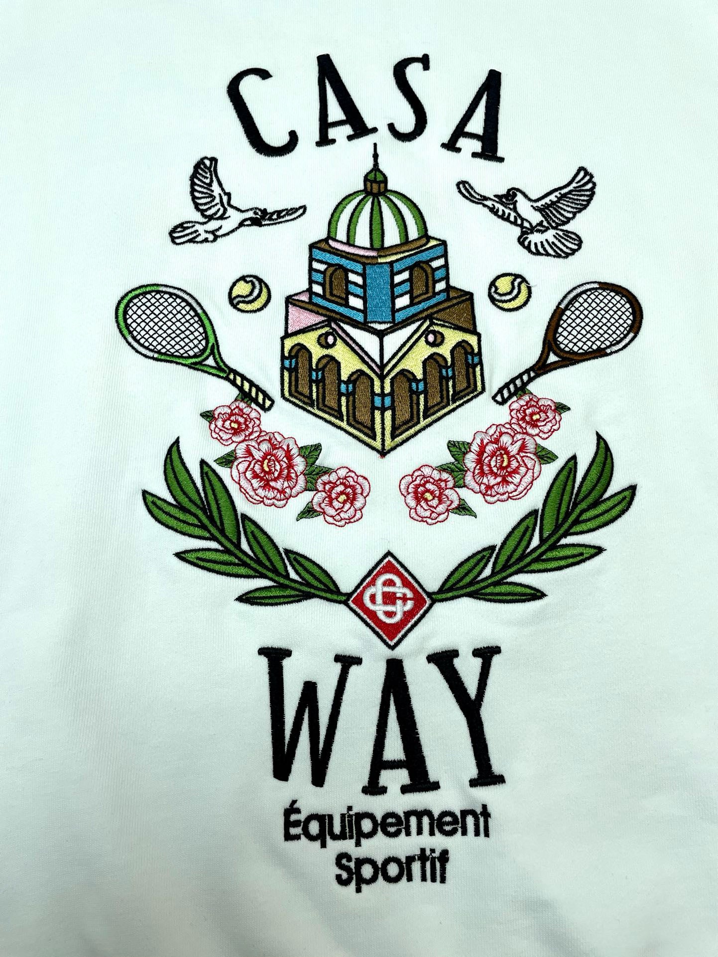 Graues und weißes Sweatshirt