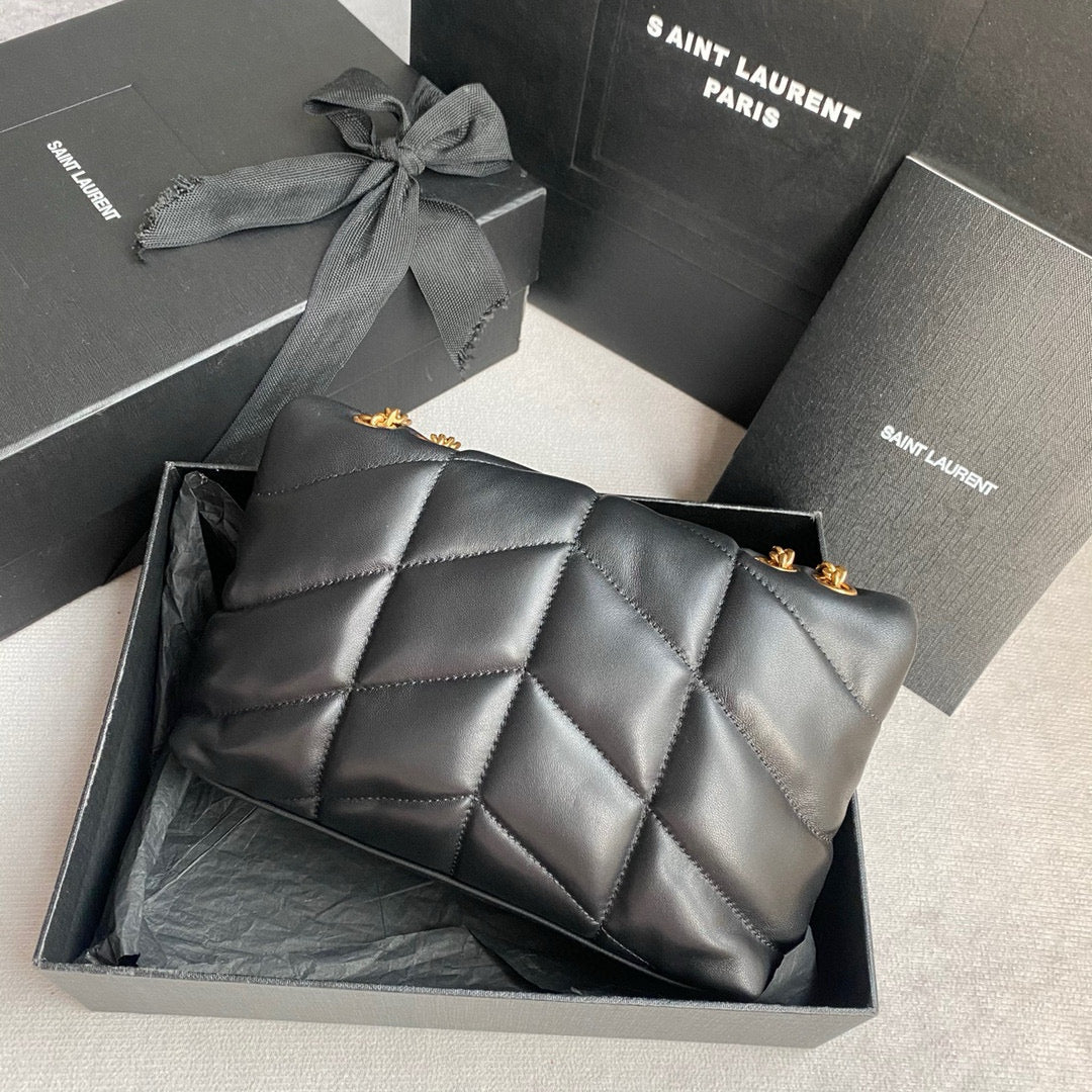 Schwarze und khakifarbene Tasche