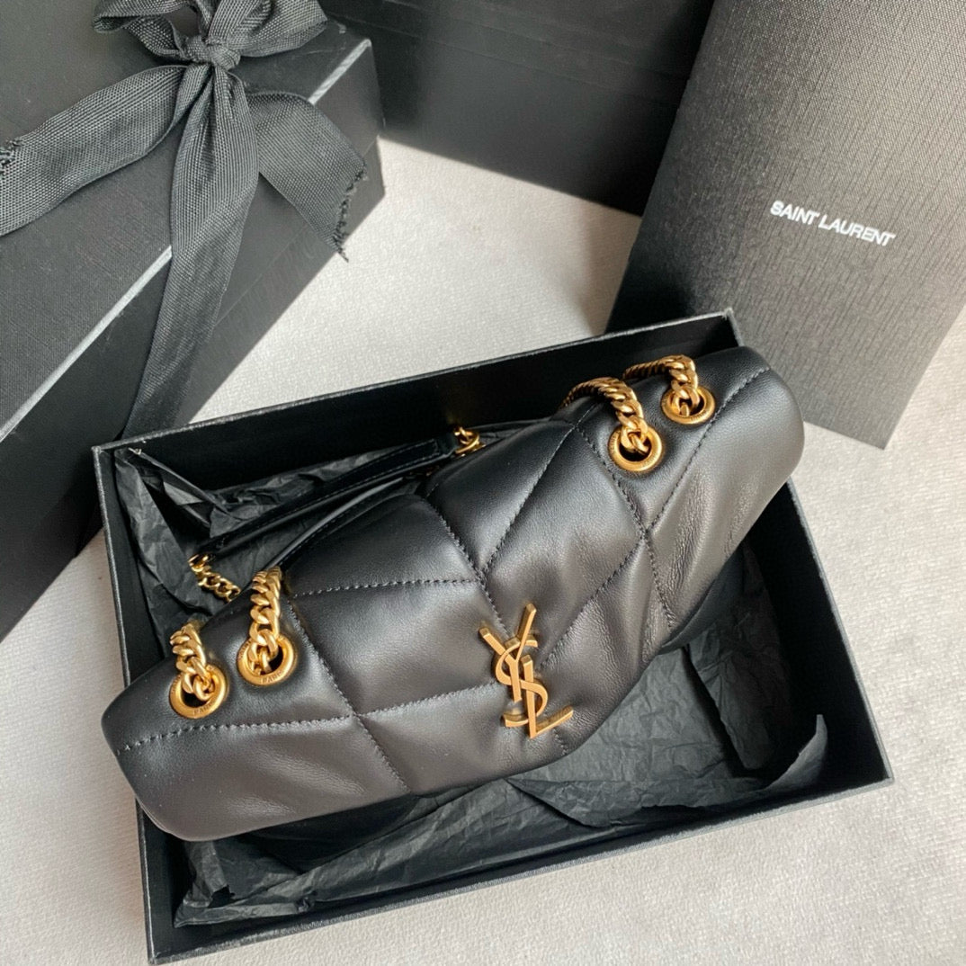 Schwarze und khakifarbene Tasche
