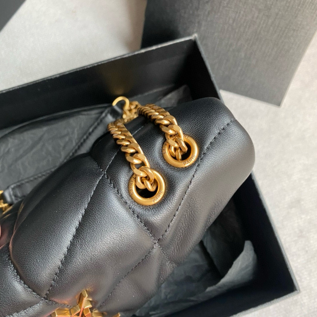 Schwarze und khakifarbene Tasche