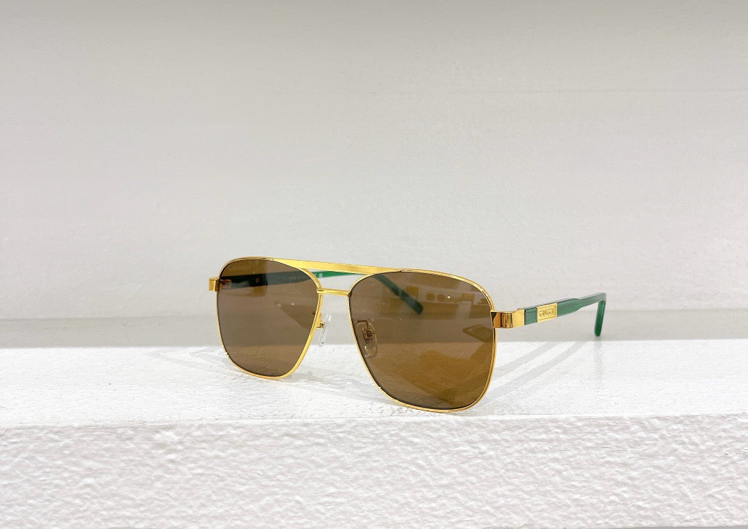 Schwarze, braune und grüne Sonnenbrille