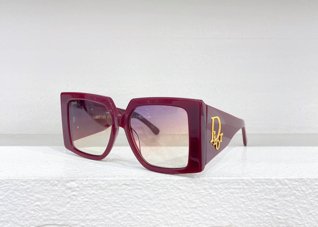Sonnenbrille in Rot, Grün, Weiß, Schwarz und Orange