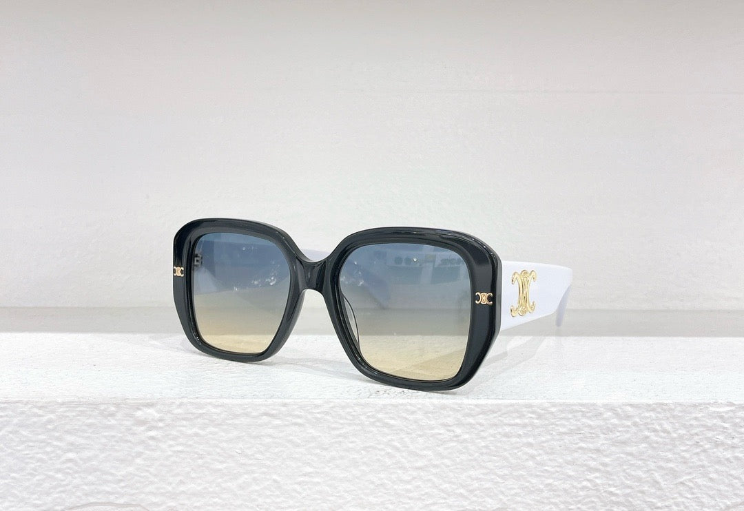 Braune, blaue und schwarze Sonnenbrille