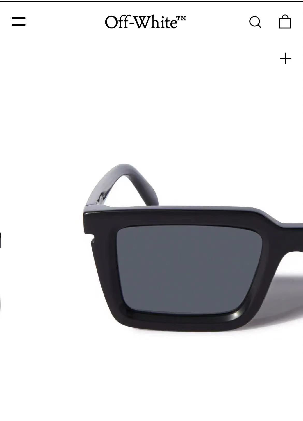 Blaue, weiße, orange und schwarze Sonnenbrille