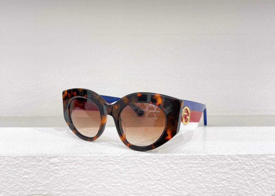 Schwarze und braune Sonnenbrille