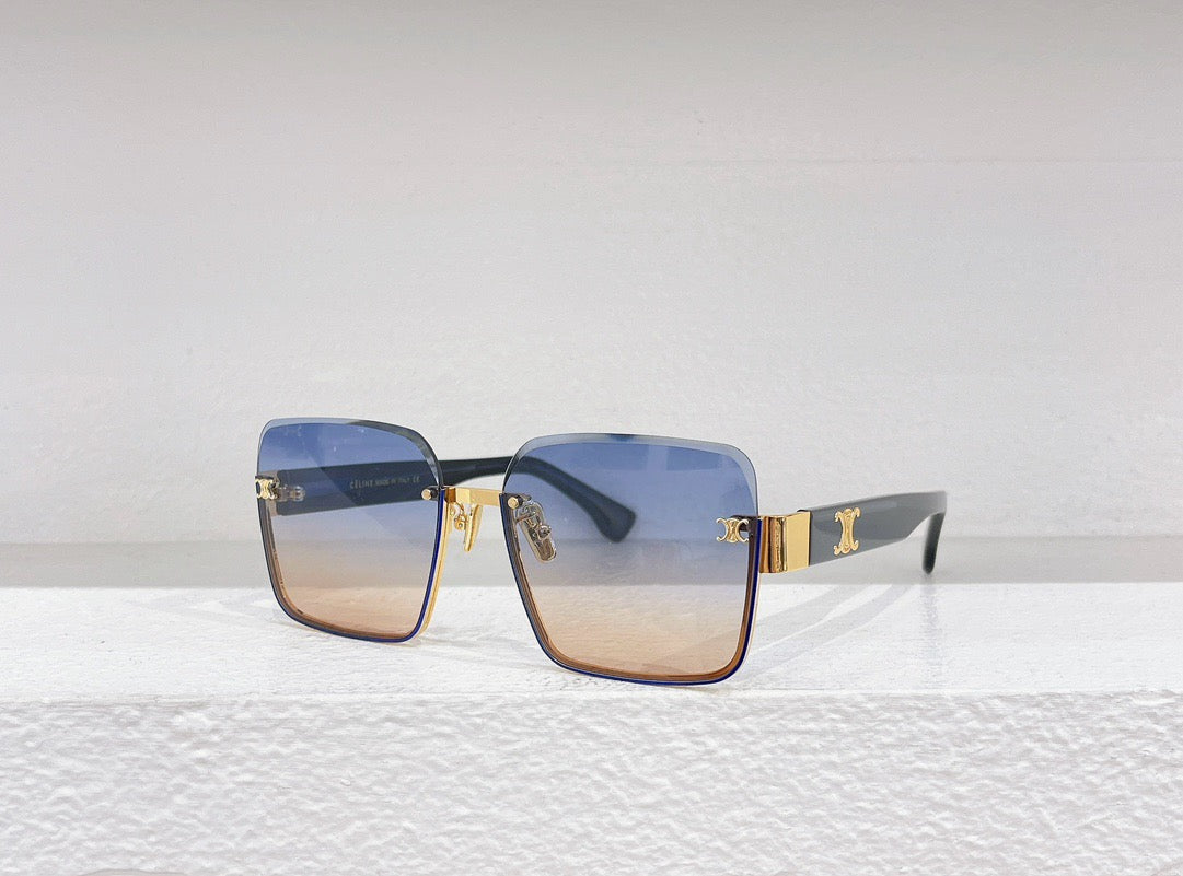 Blaue, schwarze und braune Sonnenbrille