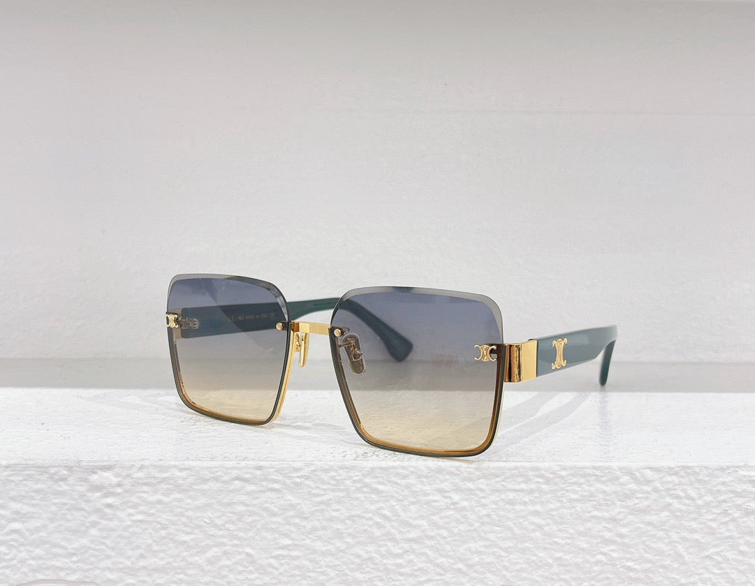 Blaue, schwarze und braune Sonnenbrille