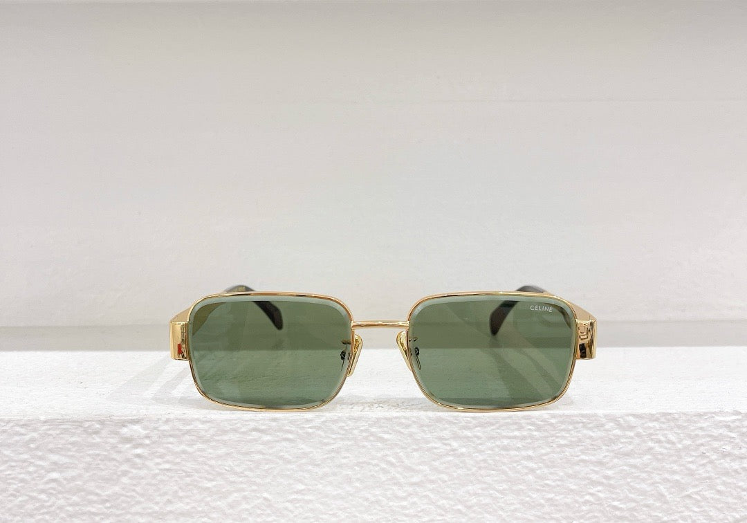 Schwarze, weiße, rosa, grüne und braune Sonnenbrille