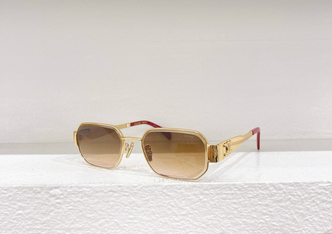 Schwarze, weiße, rosa, grüne und braune Sonnenbrille
