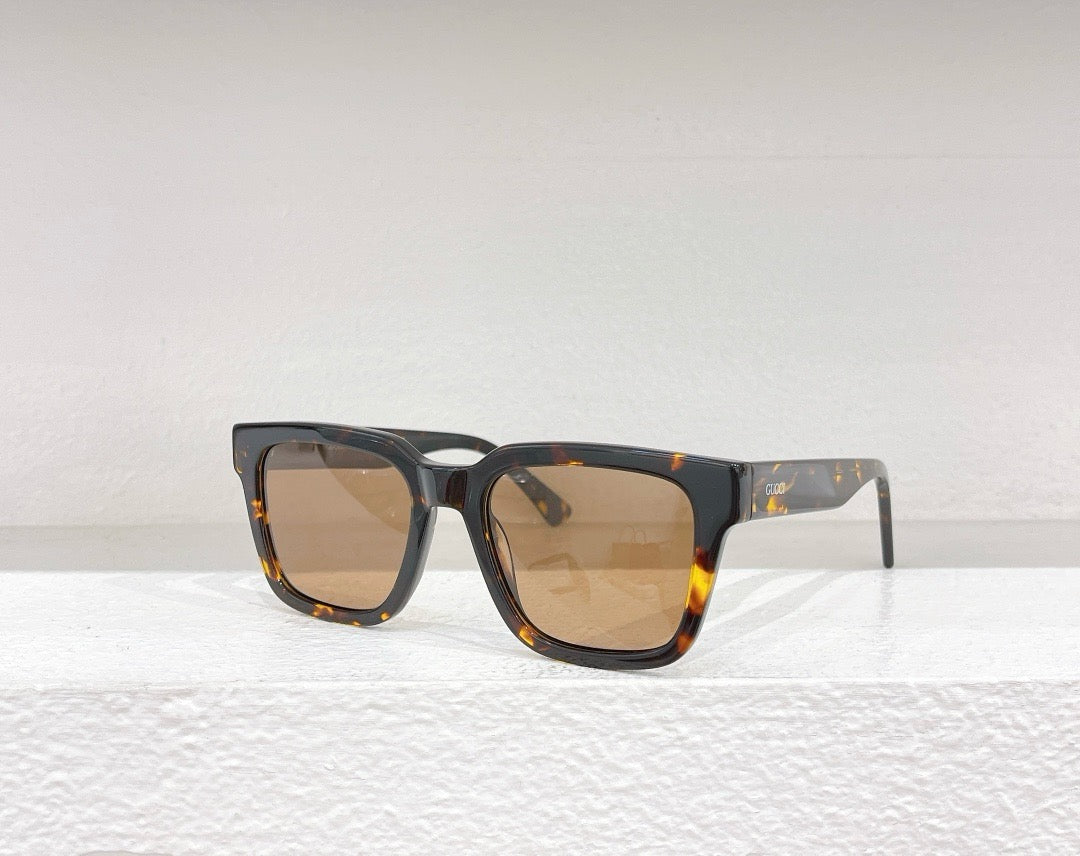 Schwarze, blaue, braune und rote Sonnenbrille