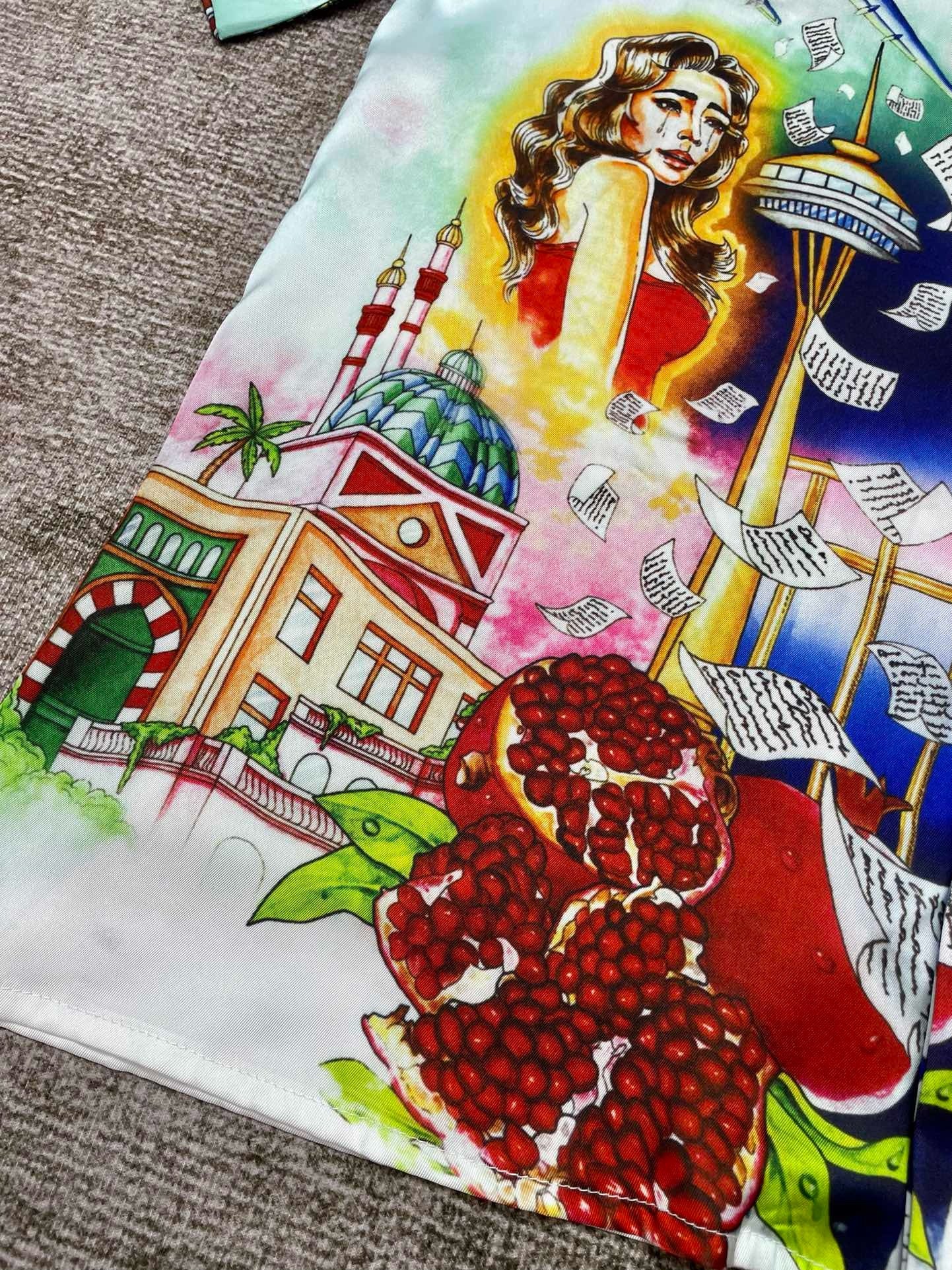 قميص متعدد الألوان