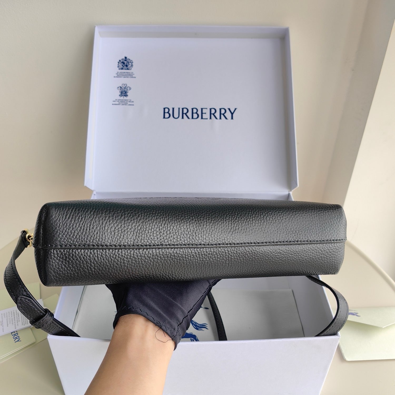 Khaki, Blau und Schwarz Tasche