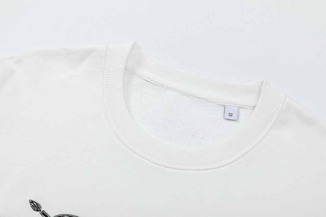 Schwarz-weißes Sweatshirt