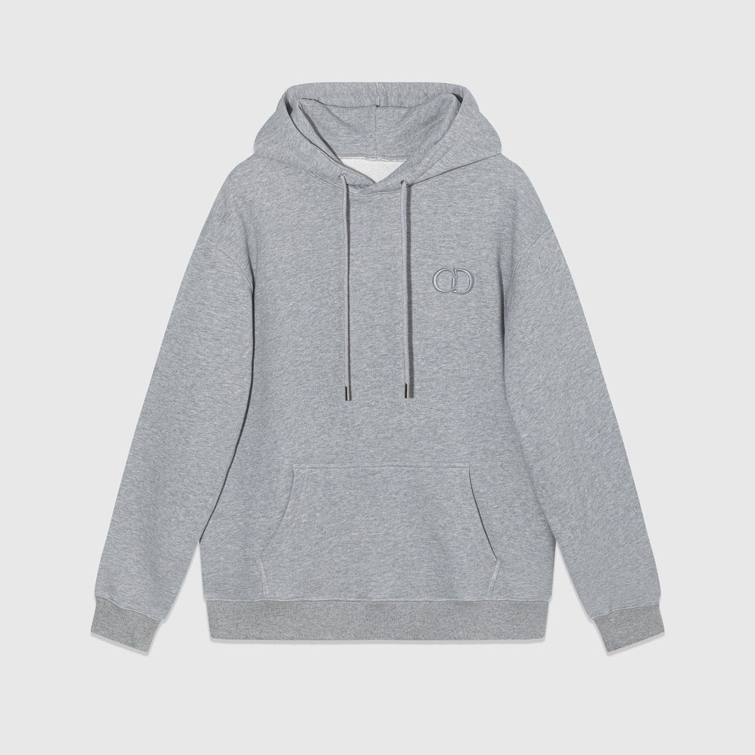 Schwarz-grauer Kapuzenpullover