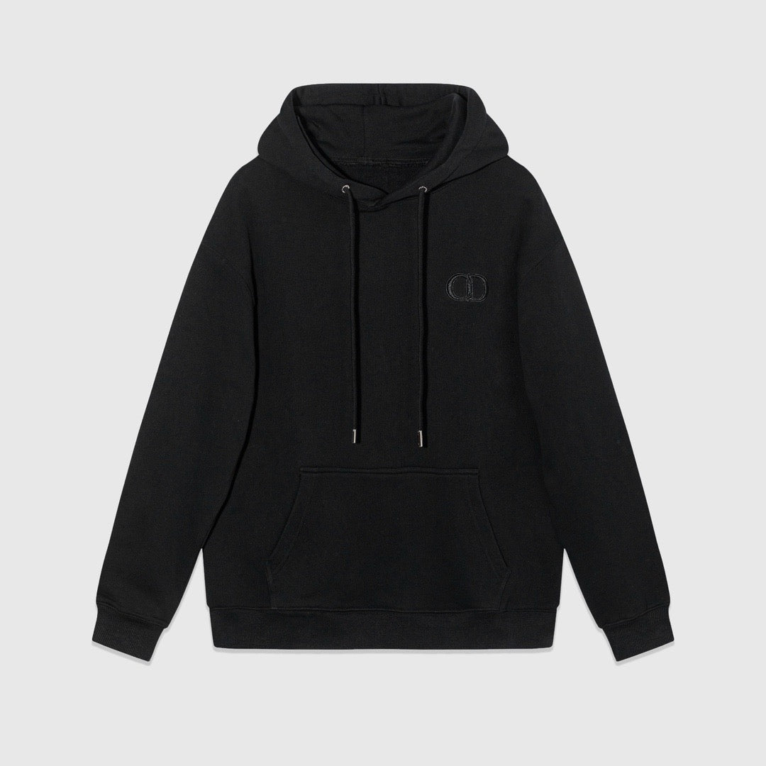 Schwarz-grauer Kapuzenpullover