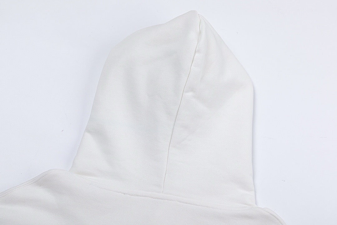 Schwarz-weißer Kapuzenpullover