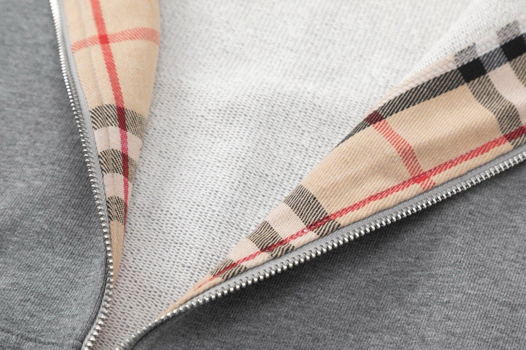 Sudadera con capucha negra y gris