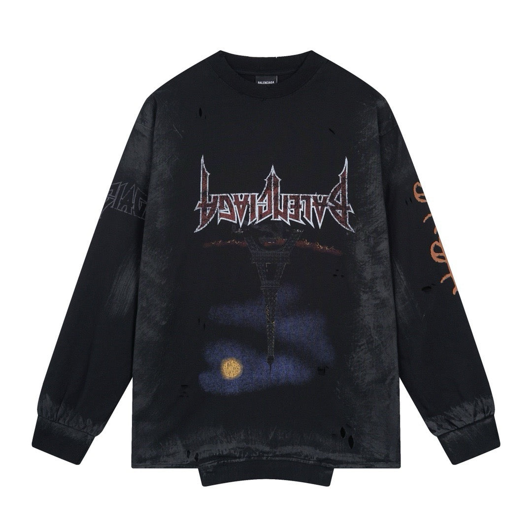 Dunkelschwarzes Sweatshirt