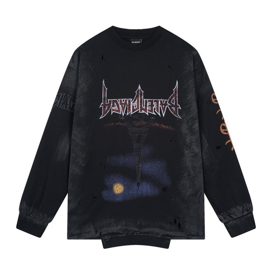 سويت شيرت أسود غامق