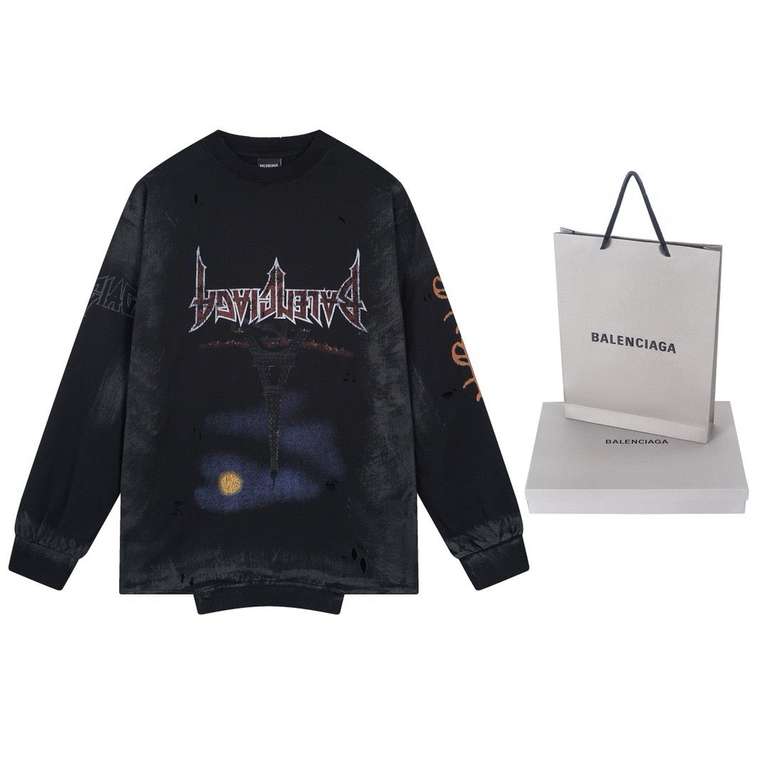 Dunkelschwarzes Sweatshirt