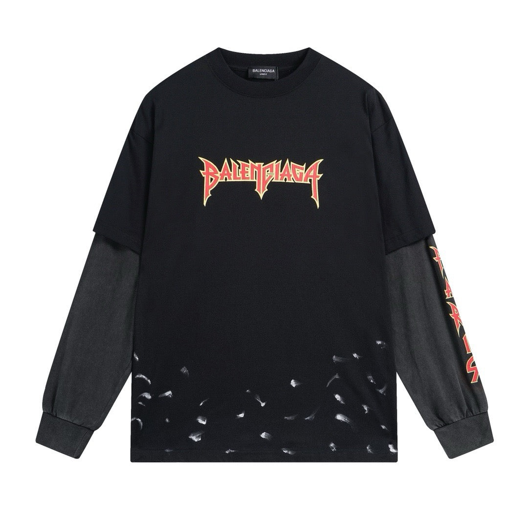 سويت شيرت أسود ورمادي