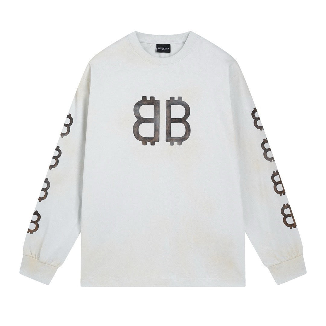 Schwarz-weißes Sweatshirt