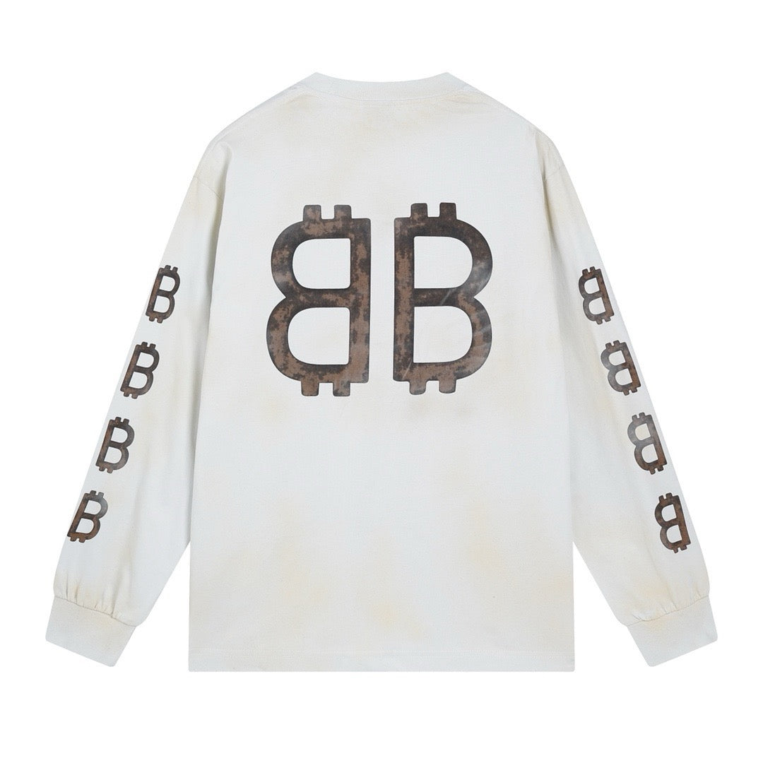 Schwarz-weißes Sweatshirt