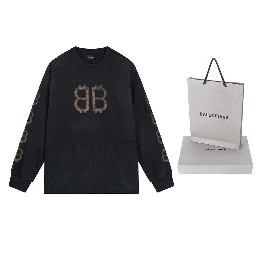 Schwarz-weißes Sweatshirt