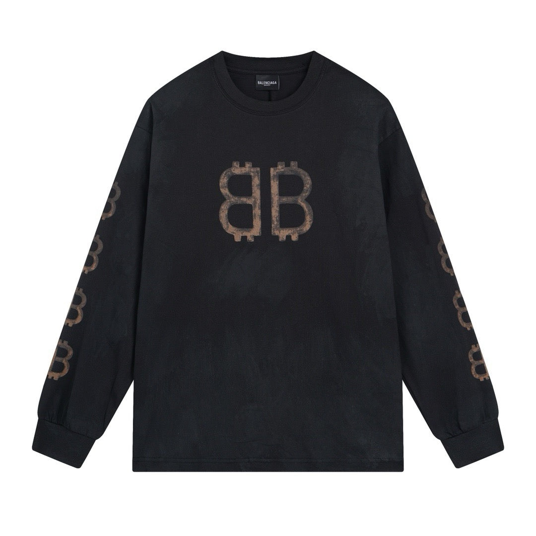 Schwarz-weißes Sweatshirt