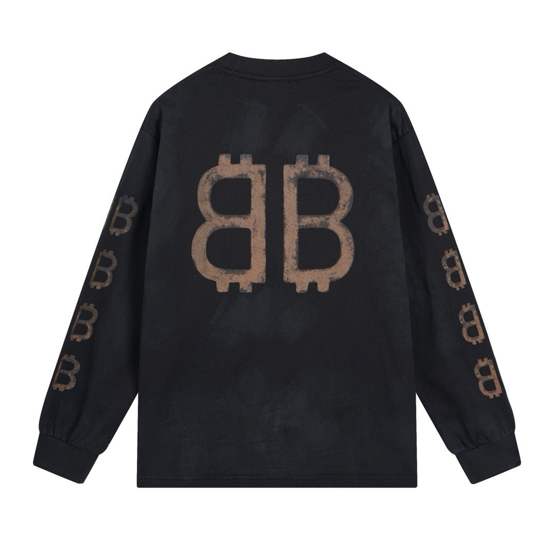 Schwarz-weißes Sweatshirt