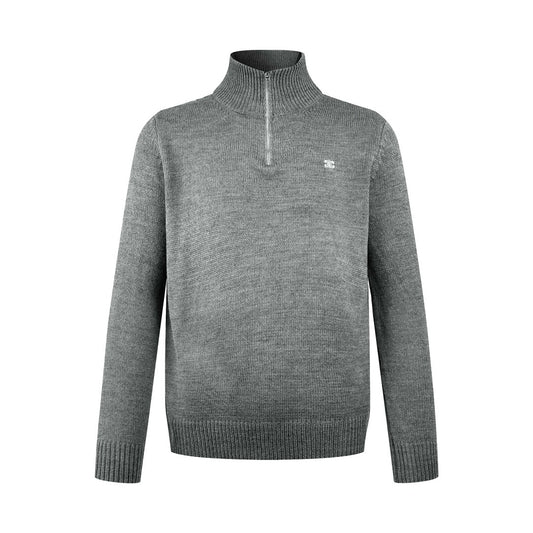 Sudadera gris y negra