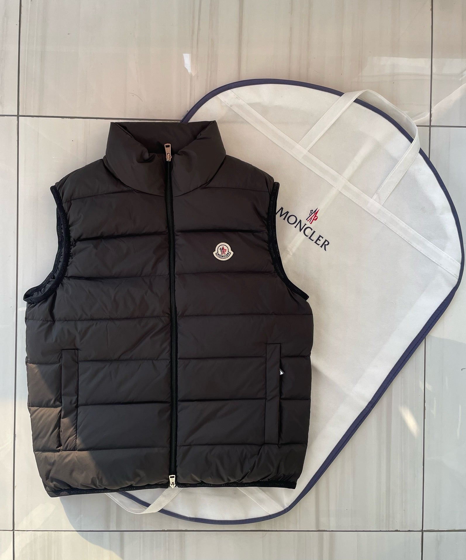 Khaki and Black Vest - FashionHype.xyz
