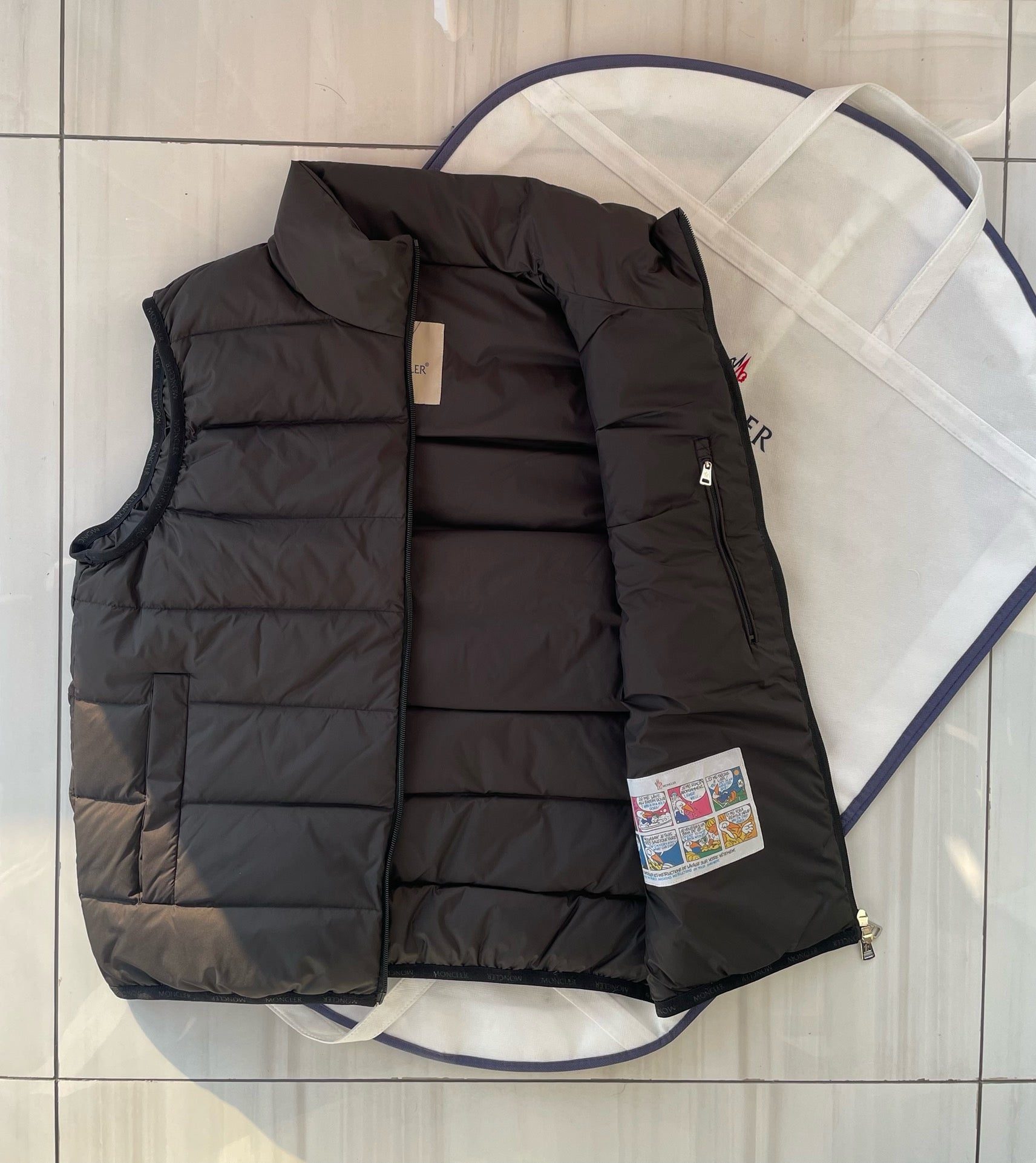 Khaki and Black Vest - FashionHype.xyz