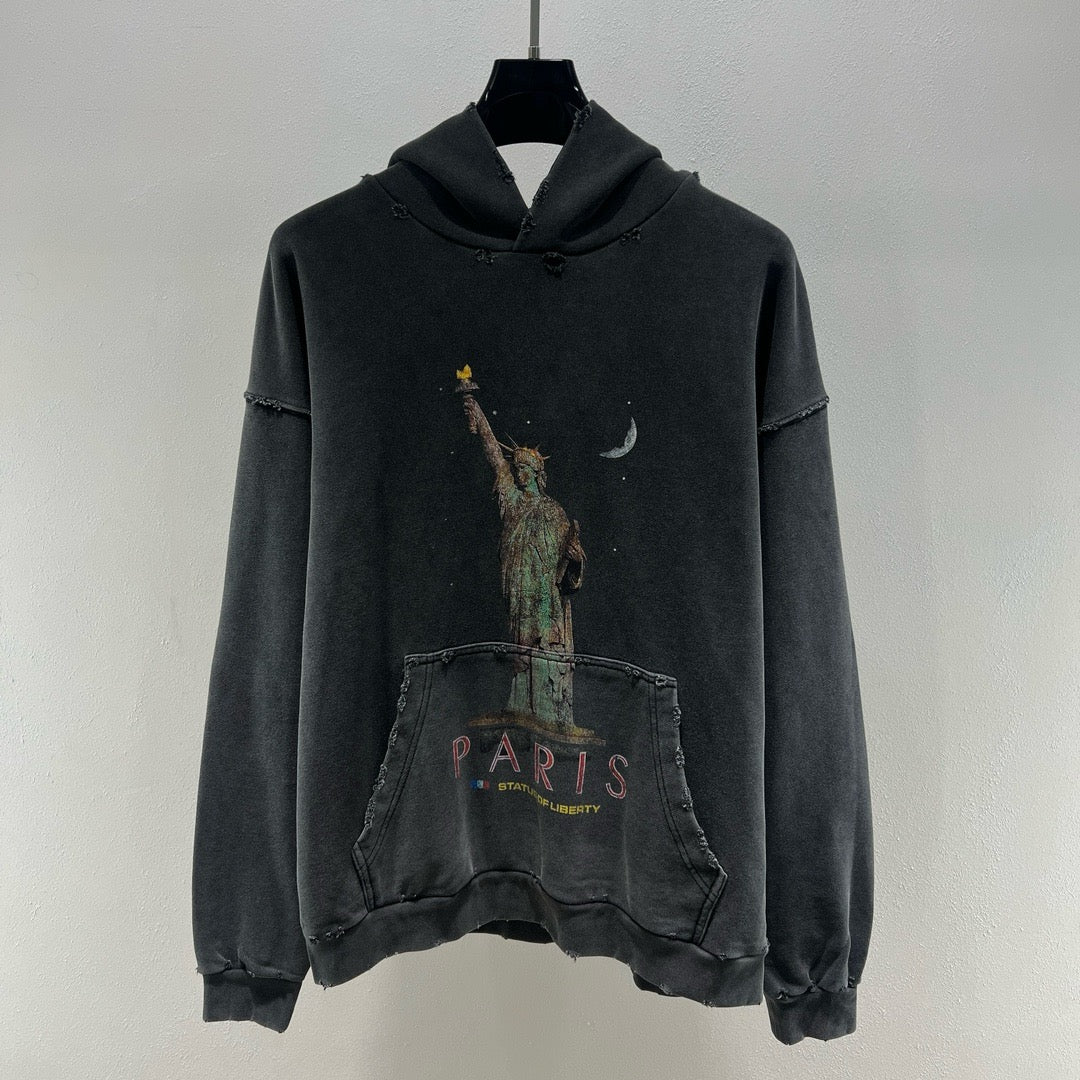 Dunkelblauer Hoodie