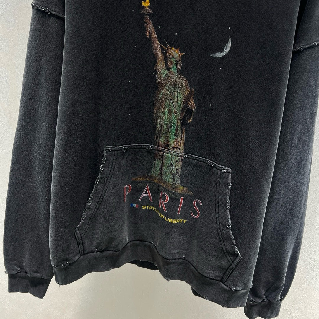 Dunkelblauer Hoodie