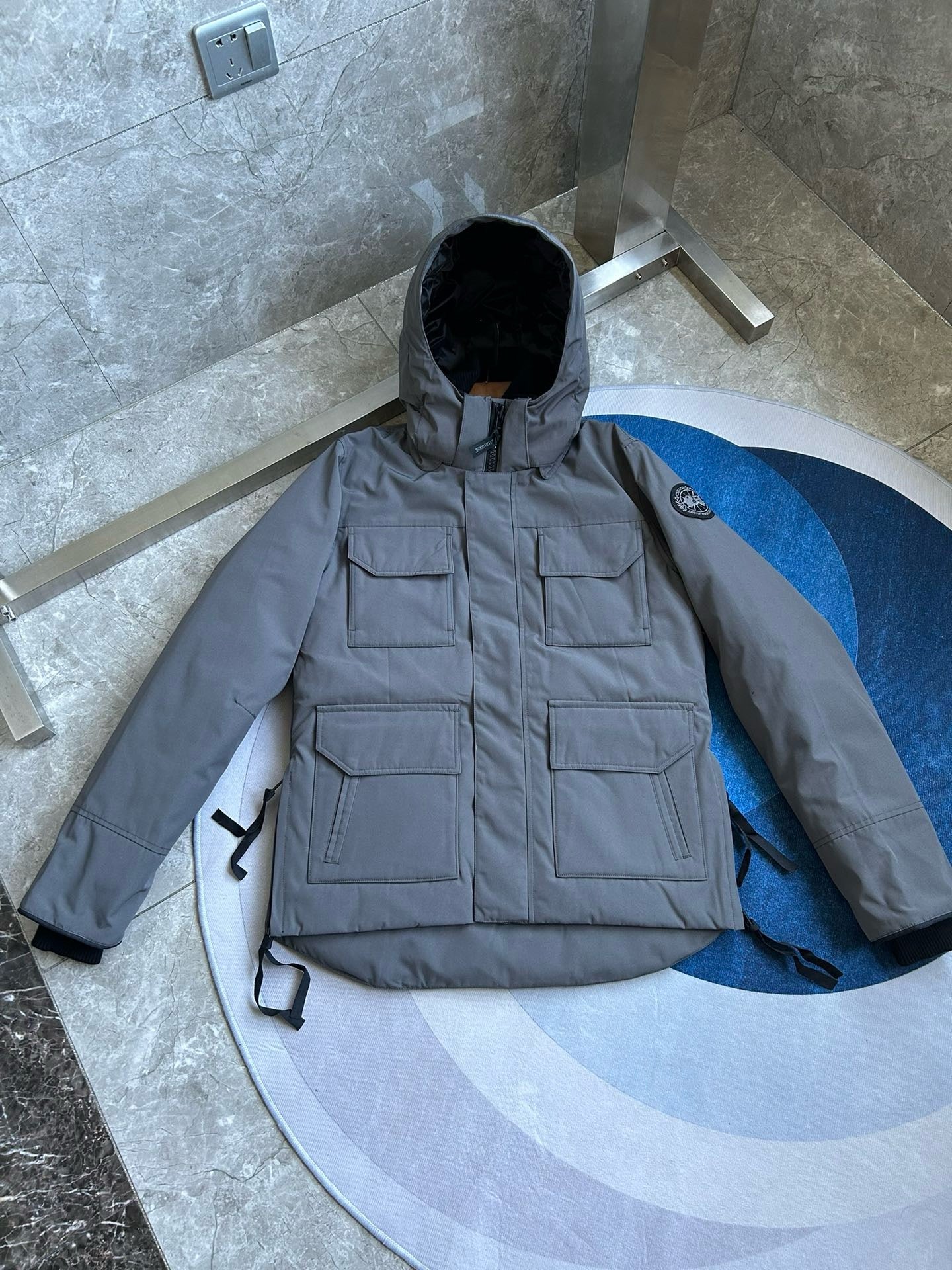 Black,Blue,White and Grey Jacket - FashionHype.xyz