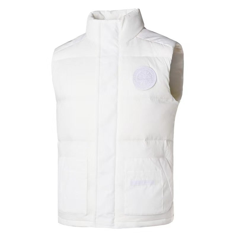White and Black Vest - FashionHype.xyz